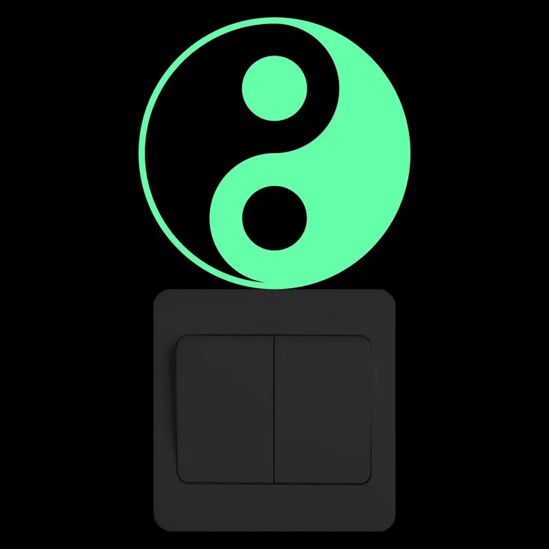 Yin and Yang Gossip-ملصق مفتاح توهج ، ملصق على الطراز الصيني ، لوحة جدارية ، للكمبيوتر المحمول ، السيارة ، المنزل ، DIY