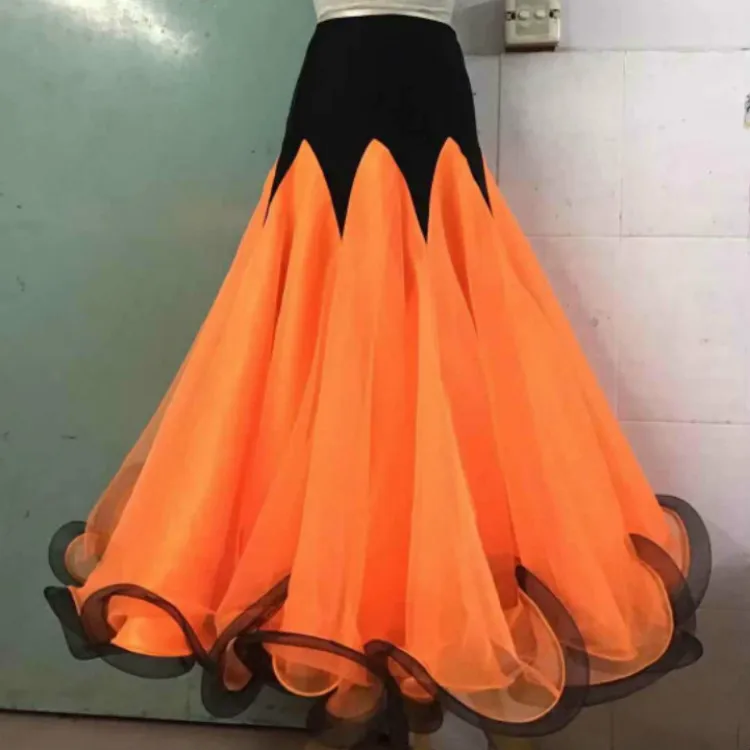 2020 new modern dance waltz big swing skirt dance performance competition skirt customized social dance practice clothes