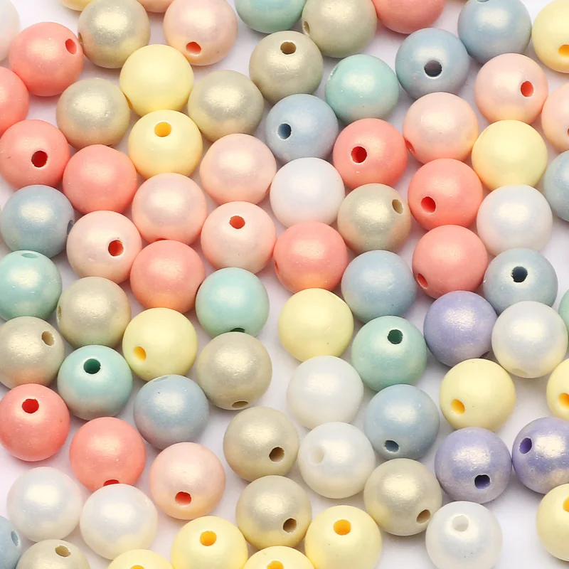 6-16mm Colored Dream Round Balls Acrylic Beads Loose Spacer Beads For Jewelry Making Handmade Diy Bracelet Necklaces Accessories