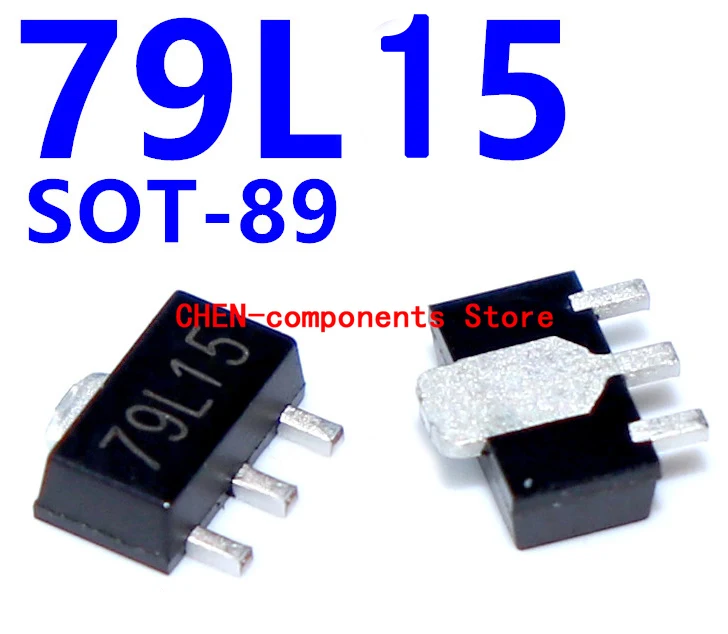 20Pcs 79L15 SOT89 Smd Triode Drie-Terminal Regulator Triode