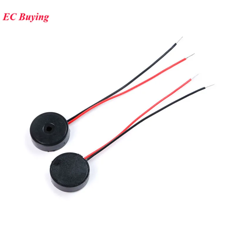 20pcs/1pc 1404 AC Passive Buzzer With Wire Piezoelectric Speaker 14MM 14*4MM 14X4MM 30V Low Power Consumption Electronic DIY