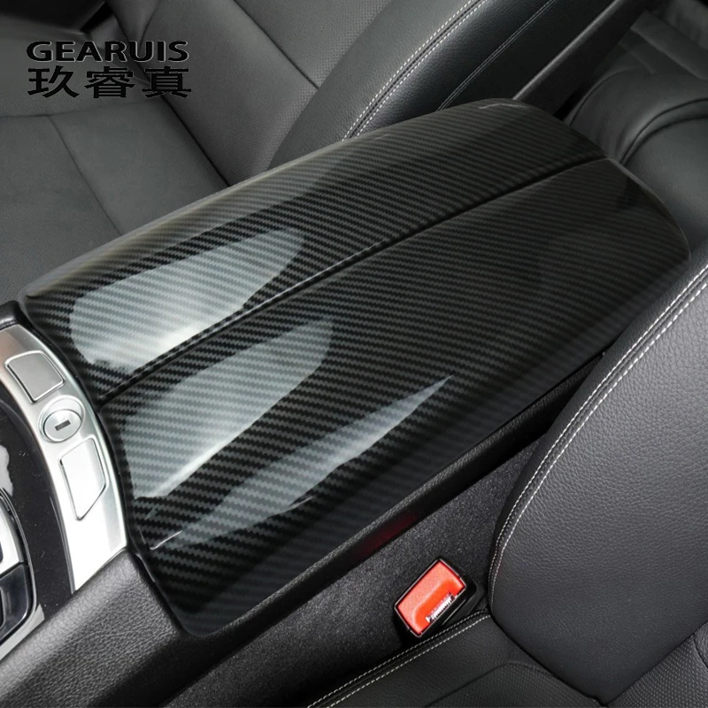 

Car Sryling For BMW 5 Series GT F07 5gt Carbon Fiber Center Console Armrest Storage Box Panel Decoration Interior Cover Stickers