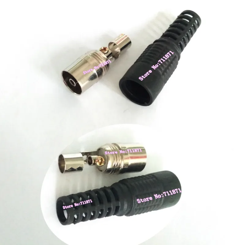 Adaptador fêmea do conector da tevê do cabo de fixação do parafuso do conector da tevê da soldadura sem solda adaptador fêmea da tevê de diy