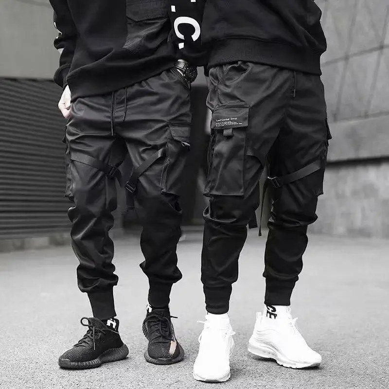 Jogging Pants Men Streetwear Techwear Hip Hop Cargo Trousers Harajuku Black Fashion Casual High Street Men\'s Clothing