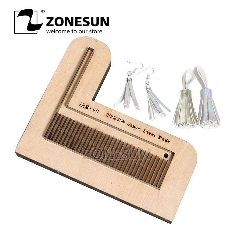 

ZONESUN 128 Customized leather cutting die shape DIY craft supply tassels steel rule die cut classical Cellphone Strap earring