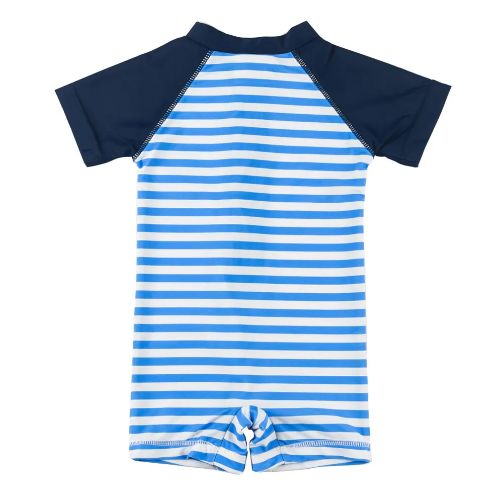 Baby Boys' Swimwear Summer Swimming Suits One-Piece Striped Bathing Clothes Kids Beachwear Sun Protection Infant Swimsuit