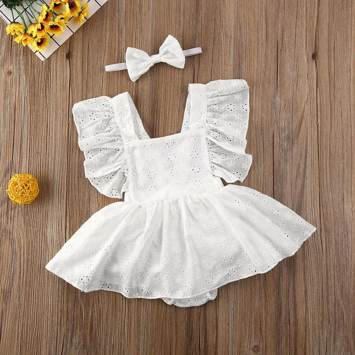 Mini vestido de princesa para meninas, roupas de bebês recém-nascidos brancas de verão 2019