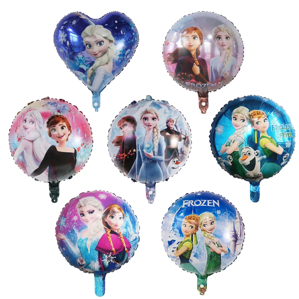 

10Pcs 18inch Cartoon Frozen Princess Foil Balloons Elsa Anna Olaf Helium Globos Baby Shower Birthday Party Decorations Kids Toys