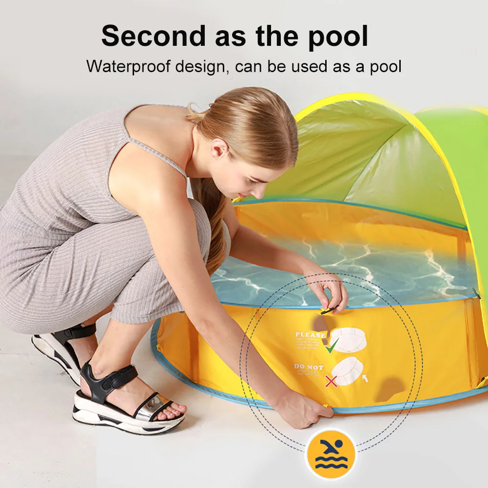 Foldable Baby Kids Swimming Pool Outdoor Beach Anti Sun Swimming Pools for Kids Baby Water Play Bathtub with Ball Basket