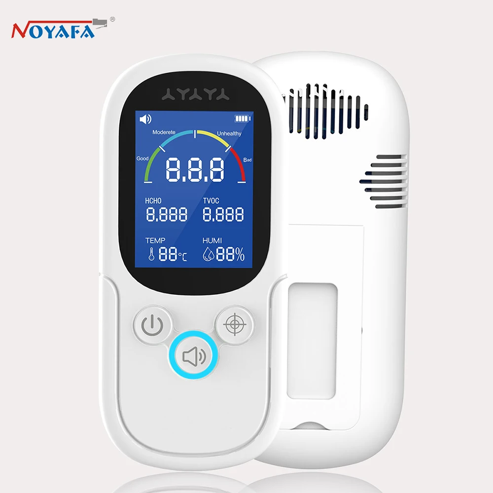 4 In 1 Air Detector HCHO TVOC Temperature Humidity Testers Lcd Display For Noyafa Jms12 Home Air Formaldehyde Tester