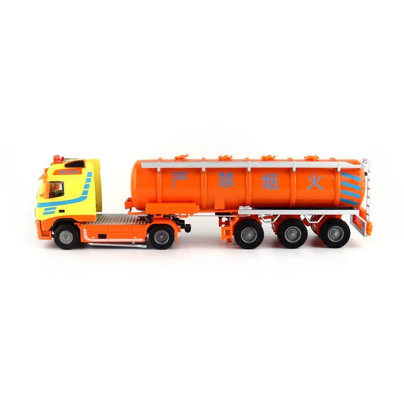 Exquisite original packaging alloy fuel tank truck model,1:50 heavy fuel tank transportation engineering truck toy,wholesale