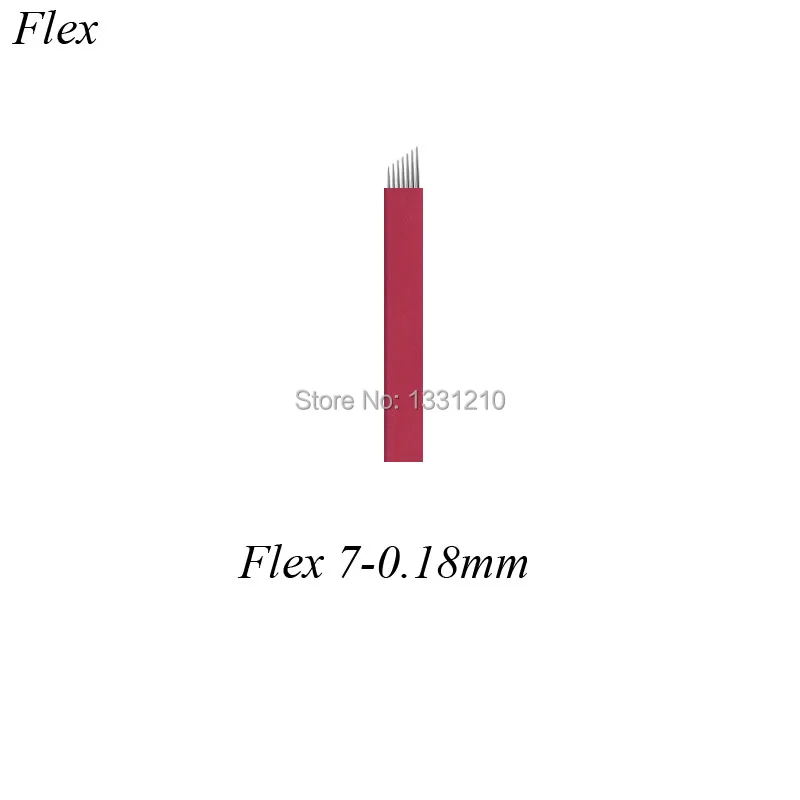 Flex 7 Diam 0.18mm Red Caneta Microblading Permanent Makeup Eyebrow flex Tattoo Needles Microblading Blade For Microblading Pen