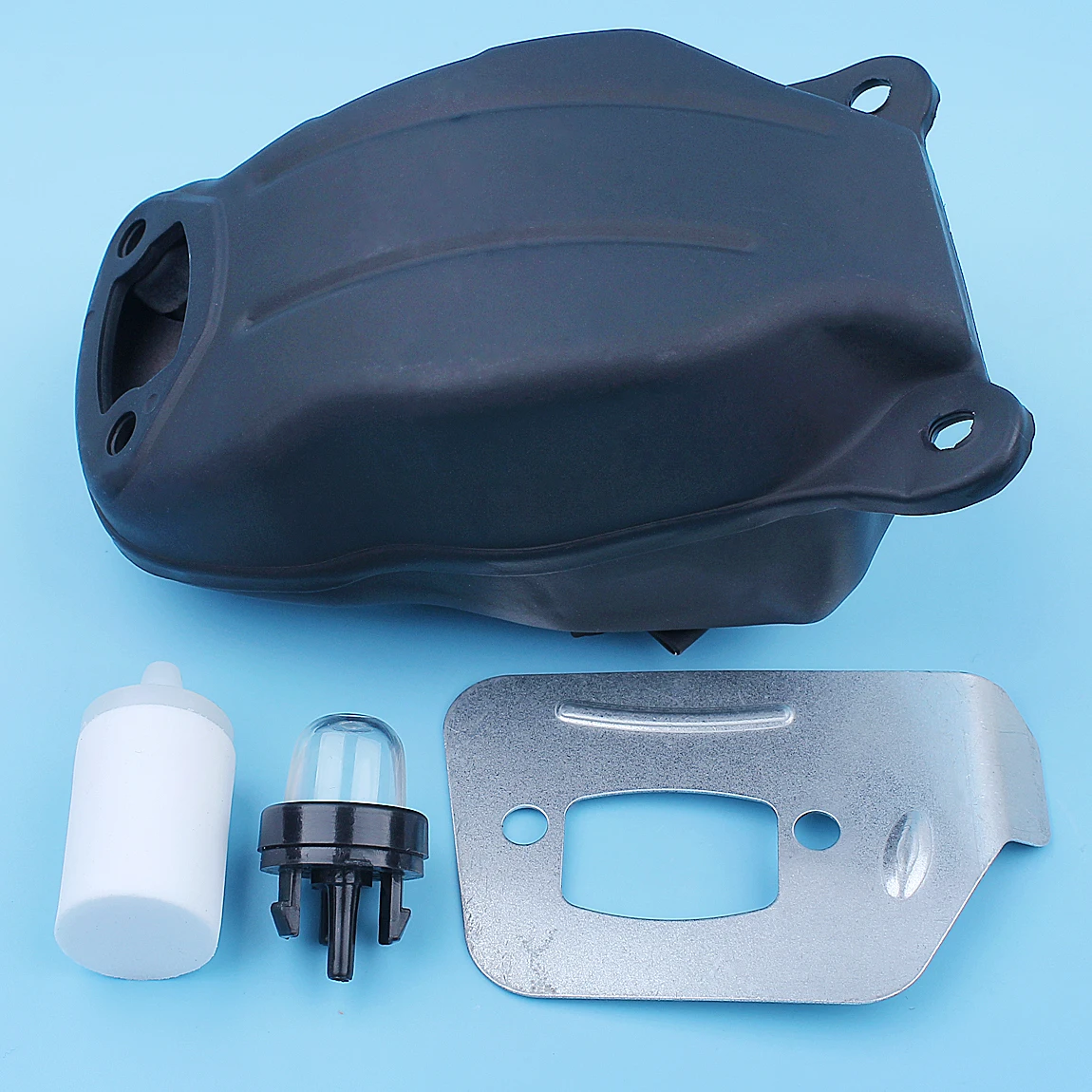 Silenciador Kit Placa Defletor Silenciador para Husqvarna 550 xp 545 550xp Motosserra Primer Bulbo Filtro de Combustível Peças Reposição 523052602