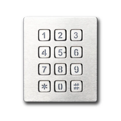 Teclado Industrial de seguridad resistente al agua IP65, teclado numérico retroiluminado de Metal y acero inoxidable