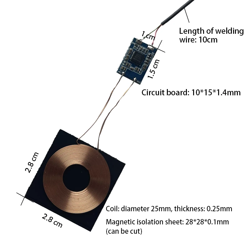 Standardowa ładowarka bezprzewodowa cewka DIY moduł odbiornika PCB bezprzewodowa cewka ładująca bezprzewodowy odbiornik