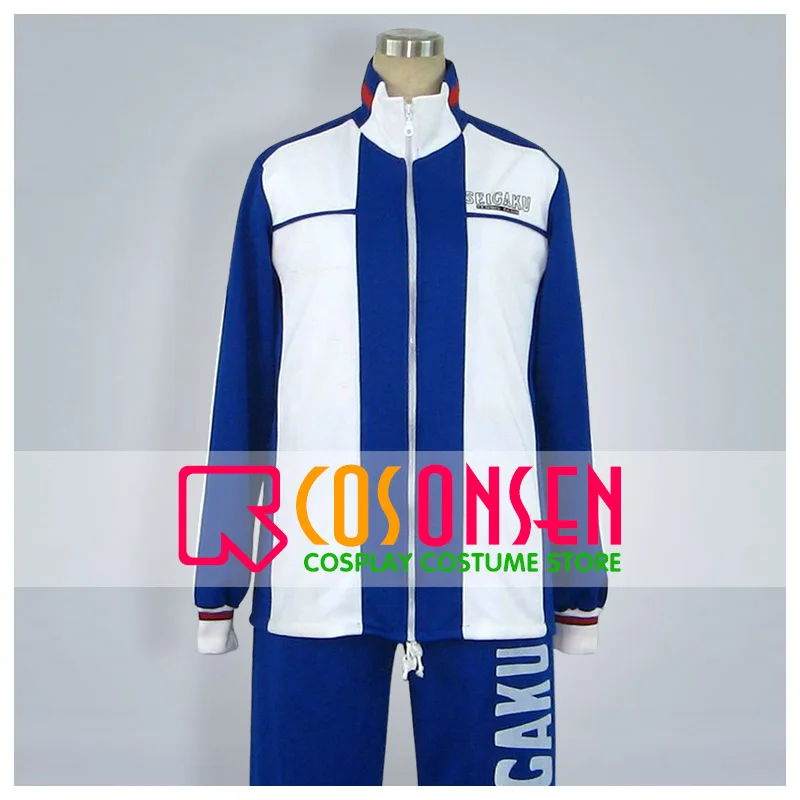 

COSPLAYONSEN Prince of Tennis Seigaku Uniform Blue Jersey Cosplay Costume Any Size