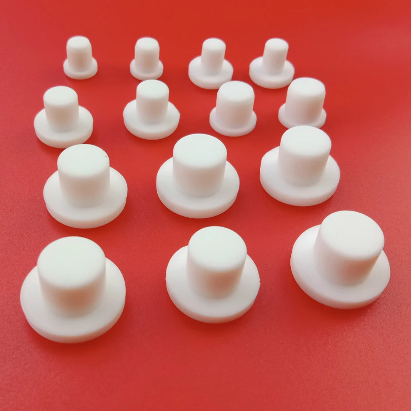 Hong Ying High Temp Soft Solid Silicone Rubber Seal Plugs Molded Glass Dropper Bottle Cap Accessories 2.7 3 3.3 3.5 3.8 4MM hole