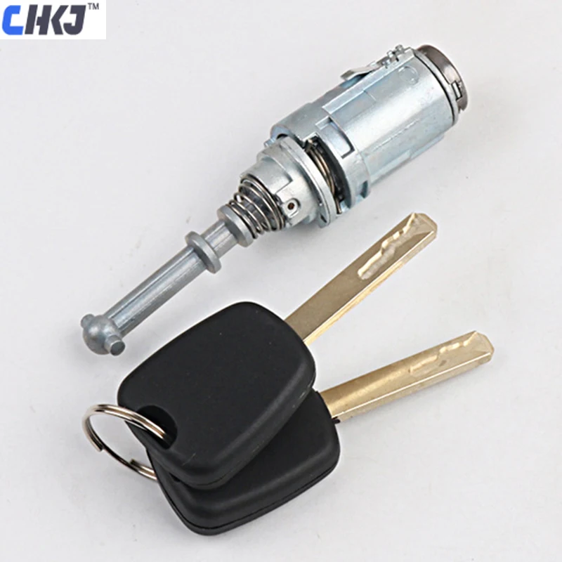 

CHKJ Car Left Door Lock Cylinder Locks Accessories For Citroen C2 C3 9170.T9 With 2 Keys Replacement Lock Set Locksmith Tools