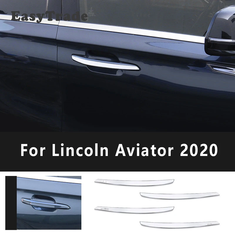 

For Lincoln Aviator 2020 Accessories Stainless Steel Car Outer Door Handle Cover Protection Covers Car Interior Accessories