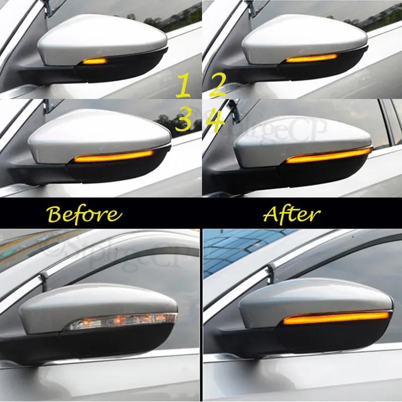 LED Side Wing Dynamic Turn Signal Light Rearview Mirror Indicator For VW Passat CC B7 Beetle Scirocco Magotan Jetta MK6 Euro PR