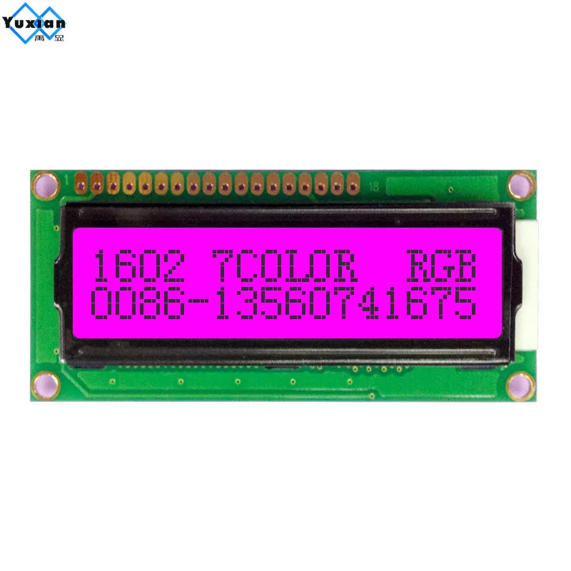 Imagem -04 - Tela Lcd Retroiluminação 16x2 1602 Cores Rgb Lc162e Boa Qualidade