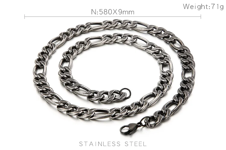 Kalen O-förmigen Kette Link Großhandel Einfache Retro Stil männer Edelstahl Zarte Halskette Schmuck – Detail 6