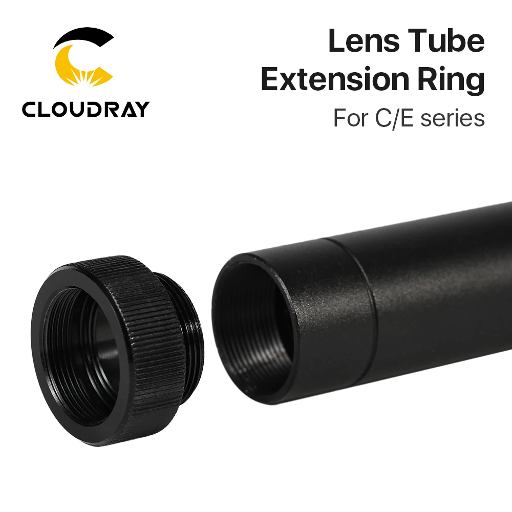 Anillo de extensión de tubo de lente Cloudray serie E, tubo de lente CO2 O.D.25mm para lente D20 F63,5mm/127mm para máquina cortadora láser CO2