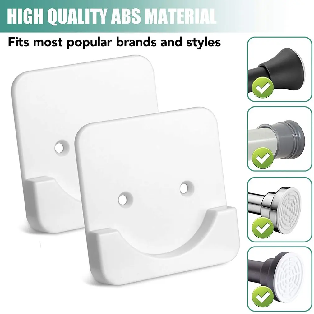 2 Chiếc Màn Tắm Cần Gắn Đấm Không Dính Cần Gắn Đèn Tắm Cần Móc Phụ Kiện Phòng Tắm