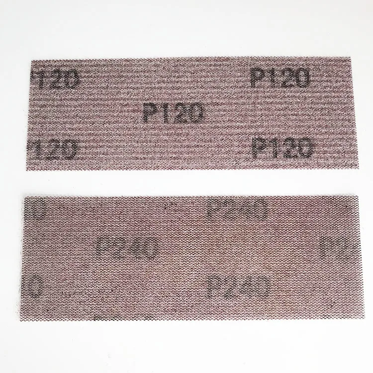 10 Pieces 198x70mm Mesh Grip Pads Dust Free Grid Line Abrasive Mesh Sanding Pads Sand Paper Hook and Loop Dry Sanding