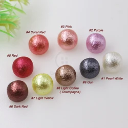 10m Colorful Wrinkle Ball Pearl Buttons for Sewing Clothing Headwear Wedding Dress and Other Craft Decorative Accessories