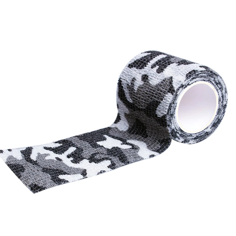 4.5M* 5CM Self-Adhesive Camouflage Camo Tape Bandage Reusable Self-Cling Wrap For Outdoor Camping Hunting Military Army Stealth