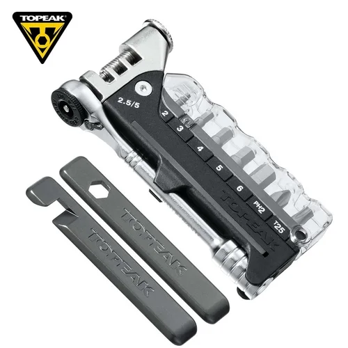 Topeak TT2520 래칫 로켓 자전거 렌치, 15 in 1 도구 키트, 사이클링 수리 MTB 유지 보수 도구, 휴대용 자전거 멀티 도구 세트