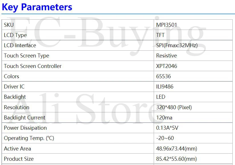 3,5-Zoll-HDMI-LCD-resistiver Touchscreen 3,5-Zoll-Anzeigemodul 480 × 320 1920 x 1080 für Raspberry Pi 3. 4. Generation 4B/3B+/2B – Detail 6