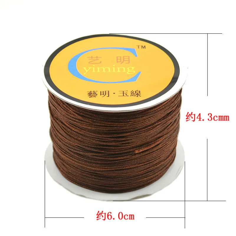 0.8mm 100m Nylon Cotton Cord Thread Chinese Knot Macrame Cord Cord String Strap Necklace Rope Bead for Jewelry Making DIY