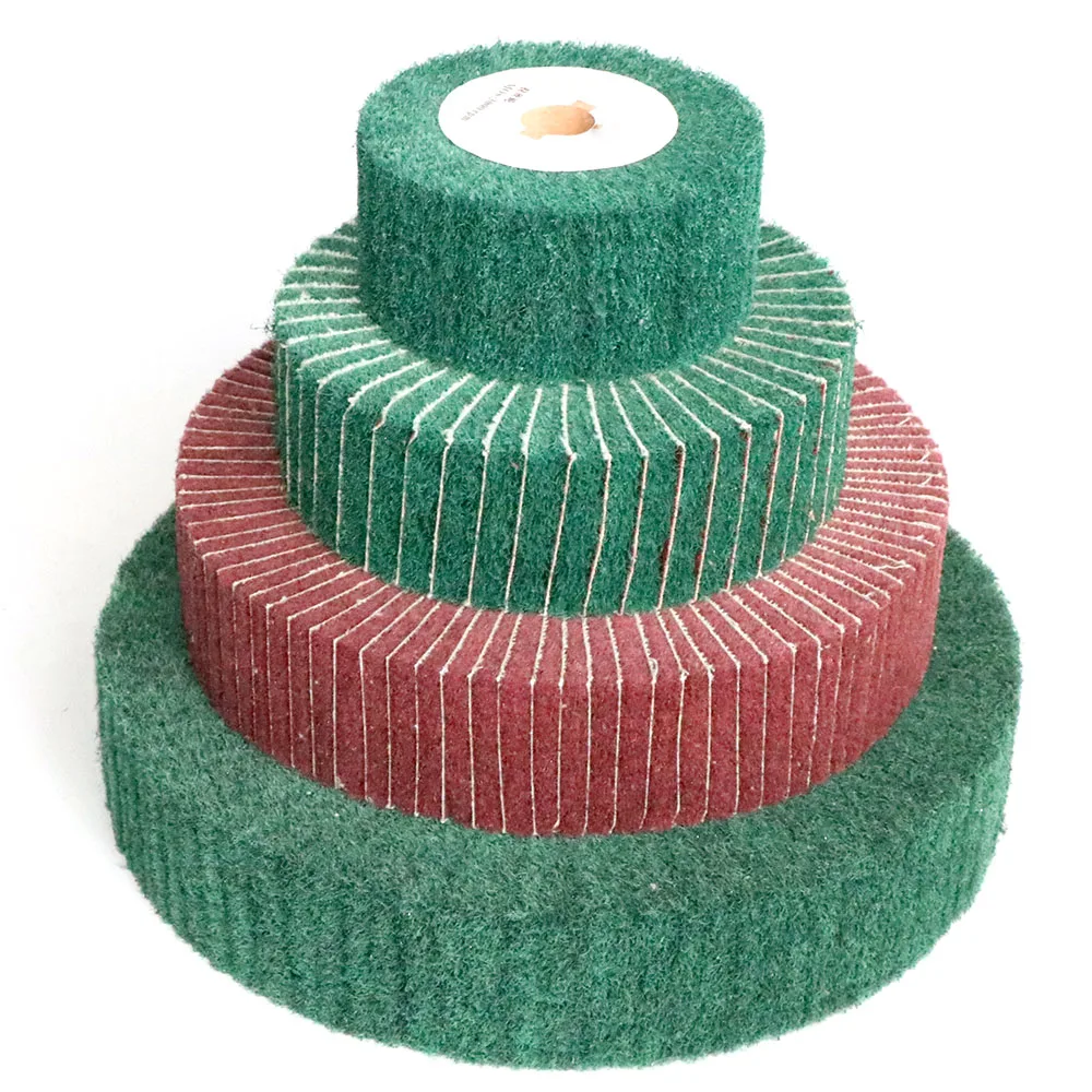1Pc włóknina podkładka do czyszczenia 4 "/5"/6 "/8"/10 "/12" ściernica Flap Mop tarcza polerska Nylon fibre Disc 20mm otwór 2 "grubość