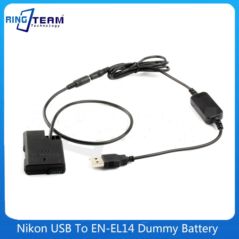 8V USB Power Cable+ EP-5A DC Coupler EN-EL14 Dummy Battery for Nikon D5600 D5500 D5300 D5200 D5100 D3300 D3400 P7700 P7100