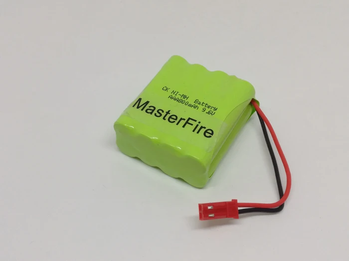 10 stks/partij MasterFire Nieuwe 9.6 V AAA 800 mAh NI-MH Batterij Cel Oplaadbare NiMH Batterijen Pack met JST Plug voor medische Apparatuur
