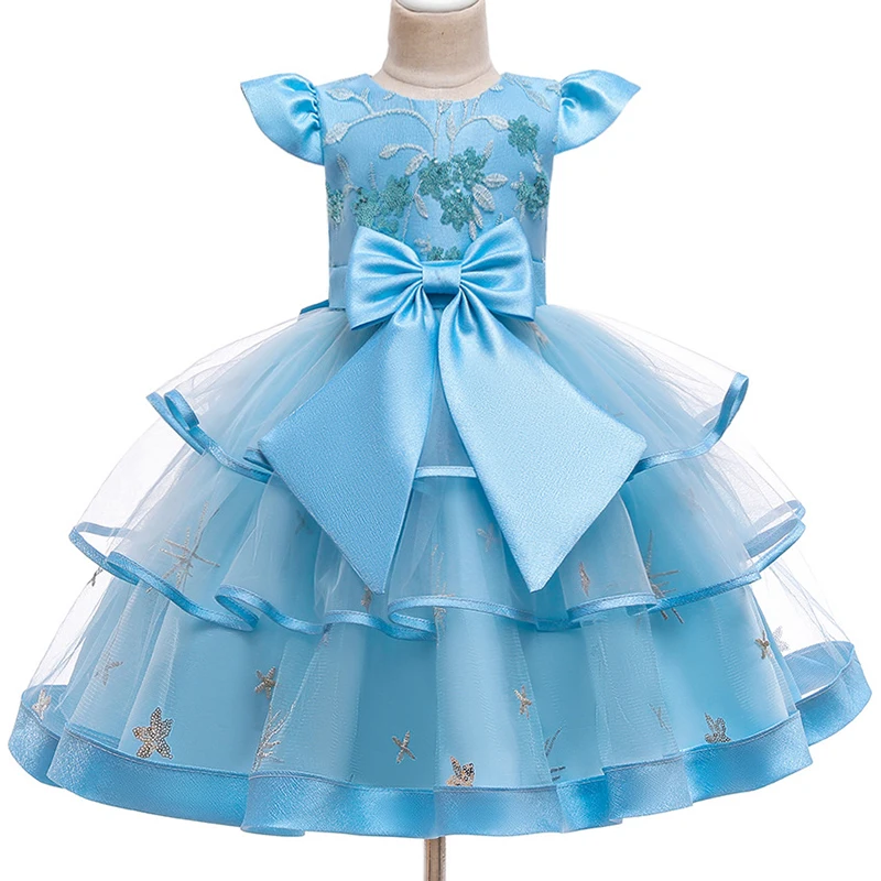 Baby Girls Flower Princess Ball Gown Party Tutu Dress For Brithday Wedding Dresses Kids Christmas Dress Children Girls Clothing