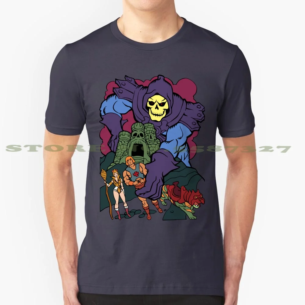 Playing With My Toys 100% Cotton T-Shirt Skeleton Trapjaw Evil Hooded Skeletor Castle Grayskull Man Eternia Teela Masters Of