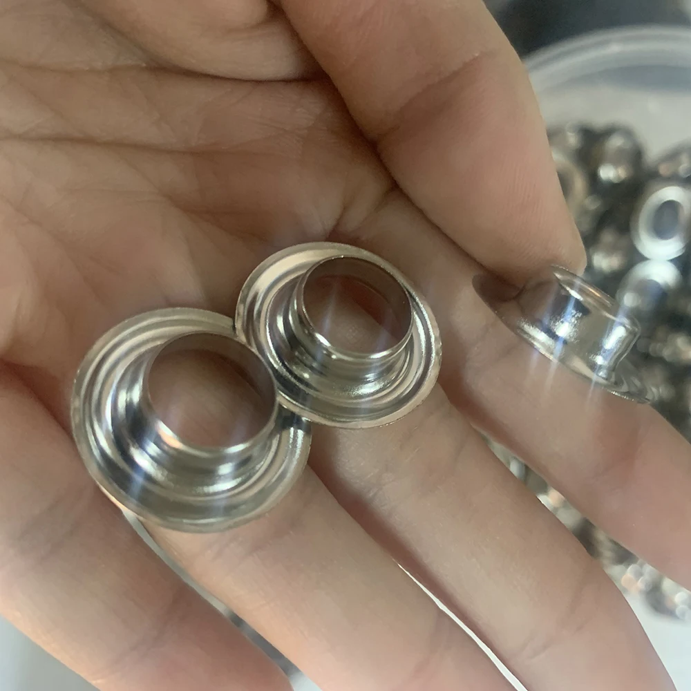 12mm Nickel Plated Eyelets (5 bags, total 5000pcs) Factory Price Grommets / Buttonholes / Rings / Buttons