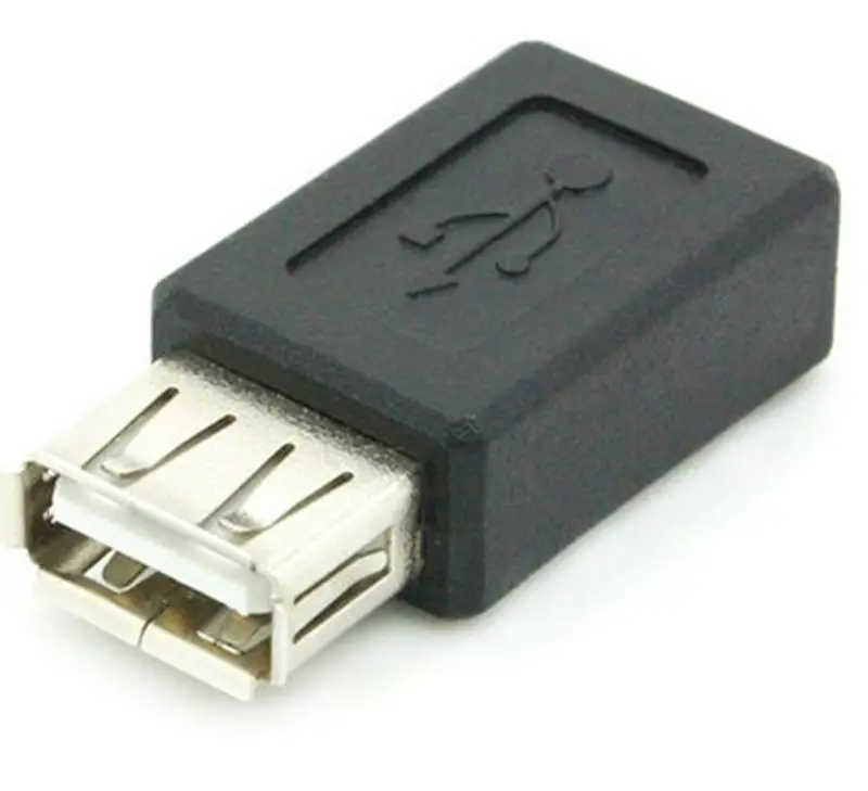 Adaptador de extensión de conector USB 2,0 tipo A hembra A Mini USB 5 pines hembra