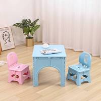 детский стол и стул Baby folding dining table and chair set children household plastic writing desk outdoor portable tables