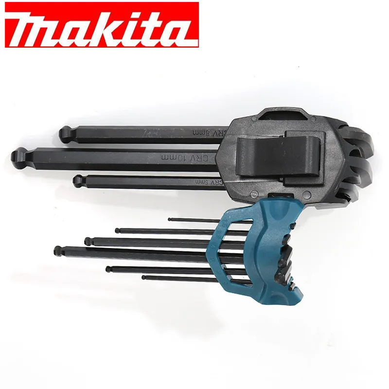 Makita B-65894 9 pces de hex chave chaves allen chaves 1.5-10mm conjunto