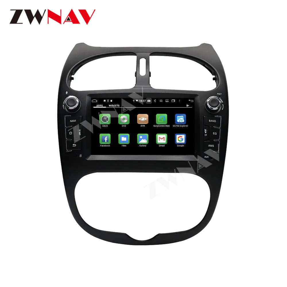 2 Din Android IPS Screen Radio Receiver For Peugeot 206 2000 - 2014 2015 2016 Audio Stereo Video Player GPS Navigation Head Unit