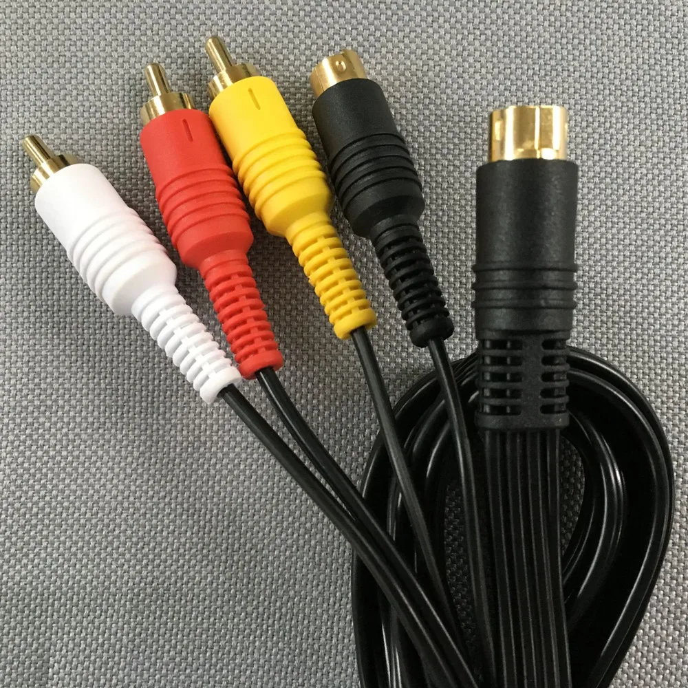 

50pcs SAV RCA Video Audio Composite Cable for Sega Saturn S-Video AV