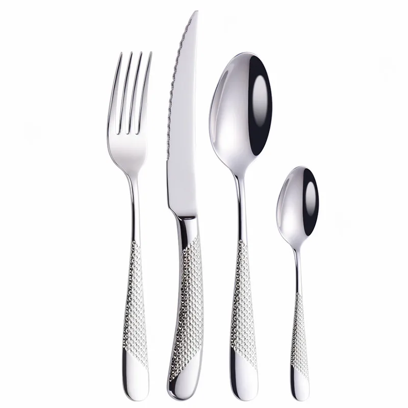 Kitchen Tableware Cutlery Set Silver Cutlery Set Stainless Steel Luxury Dinnerware Fork Spoon Knife Western Dinner Set Gold