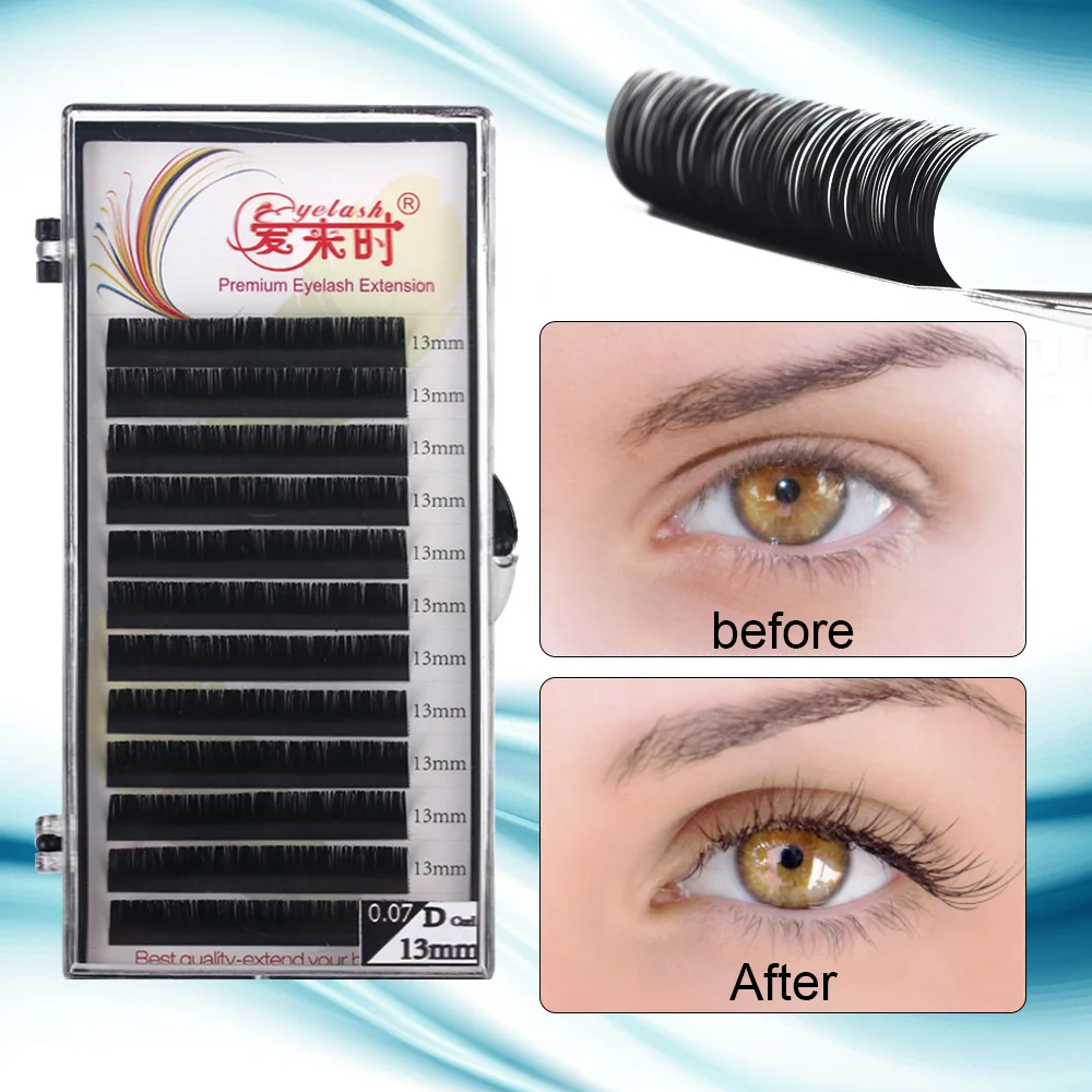 

High Quality Individual Eyelashes Extensions Natural Soft Eyelashes Russian Silk Volume Lashes Faux Mink Maquiagem Cilios Lashes