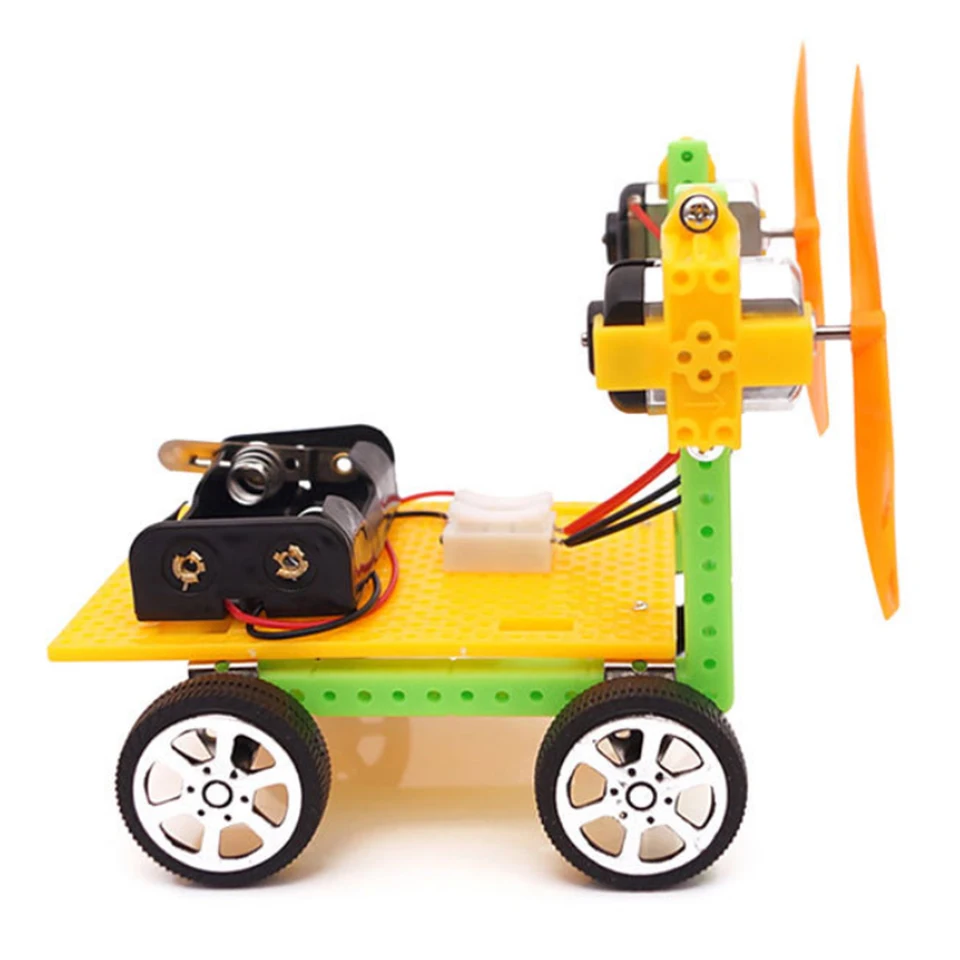 Coche De Viento Eléctrico DIY De Madera | Kit De Experimento Científico Para Niños | Desarrolla Creatividad Y Habilidades Manuales