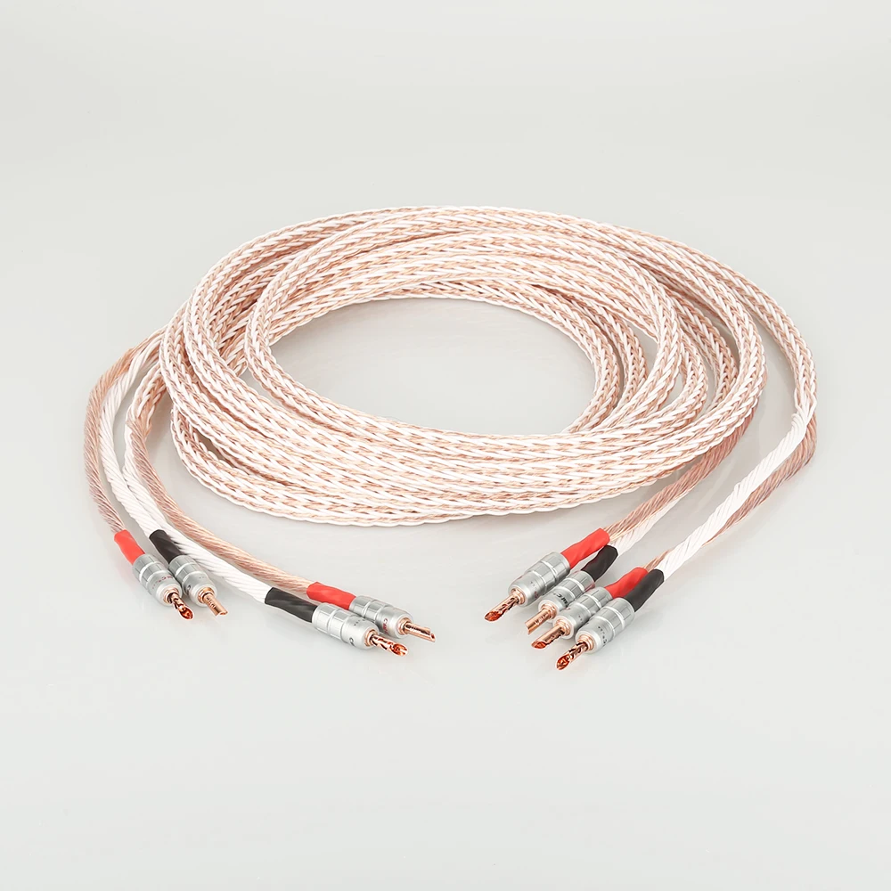 

Hi-End KB 12TC OCC Speaker Wire Hifi Speaker Cable CMC BFA 2 Banana Plug to 2 Banana Jack