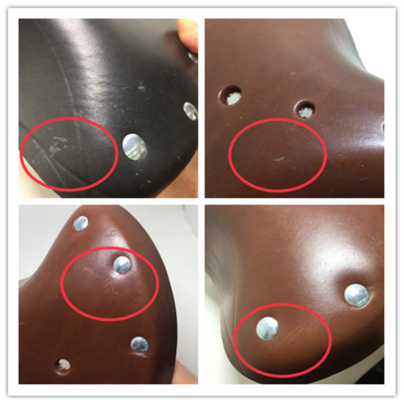 Traditional Old Style Bicycle Saddle Riveting Cow Leather Seat Road MTB Bike Standard Vintage Cushion Cycling Part